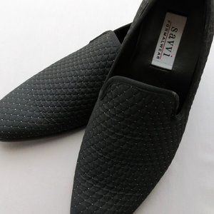 Formal Slip On Dress Shoes, Black, Silver, 11M